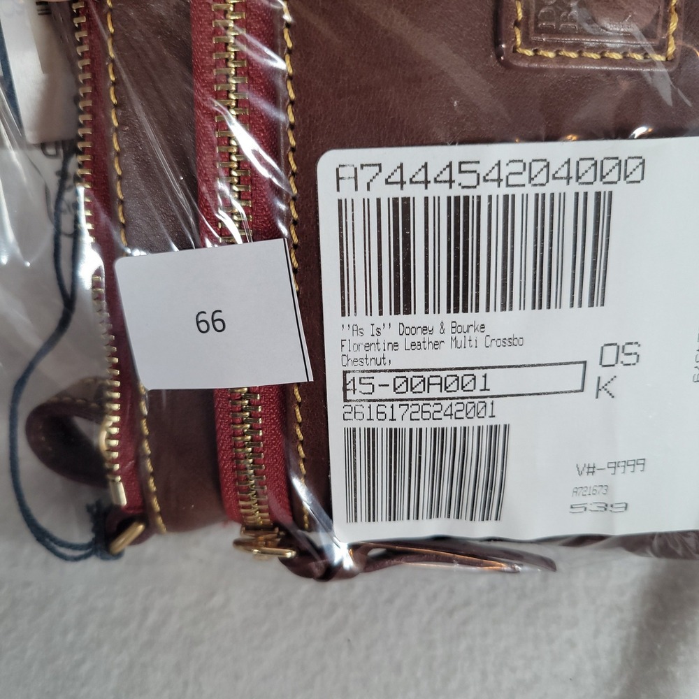 Dooney & Bourke Womens Florentine Leather Multi Crossbody Bag Size Small Brown - Picture 8 of 9